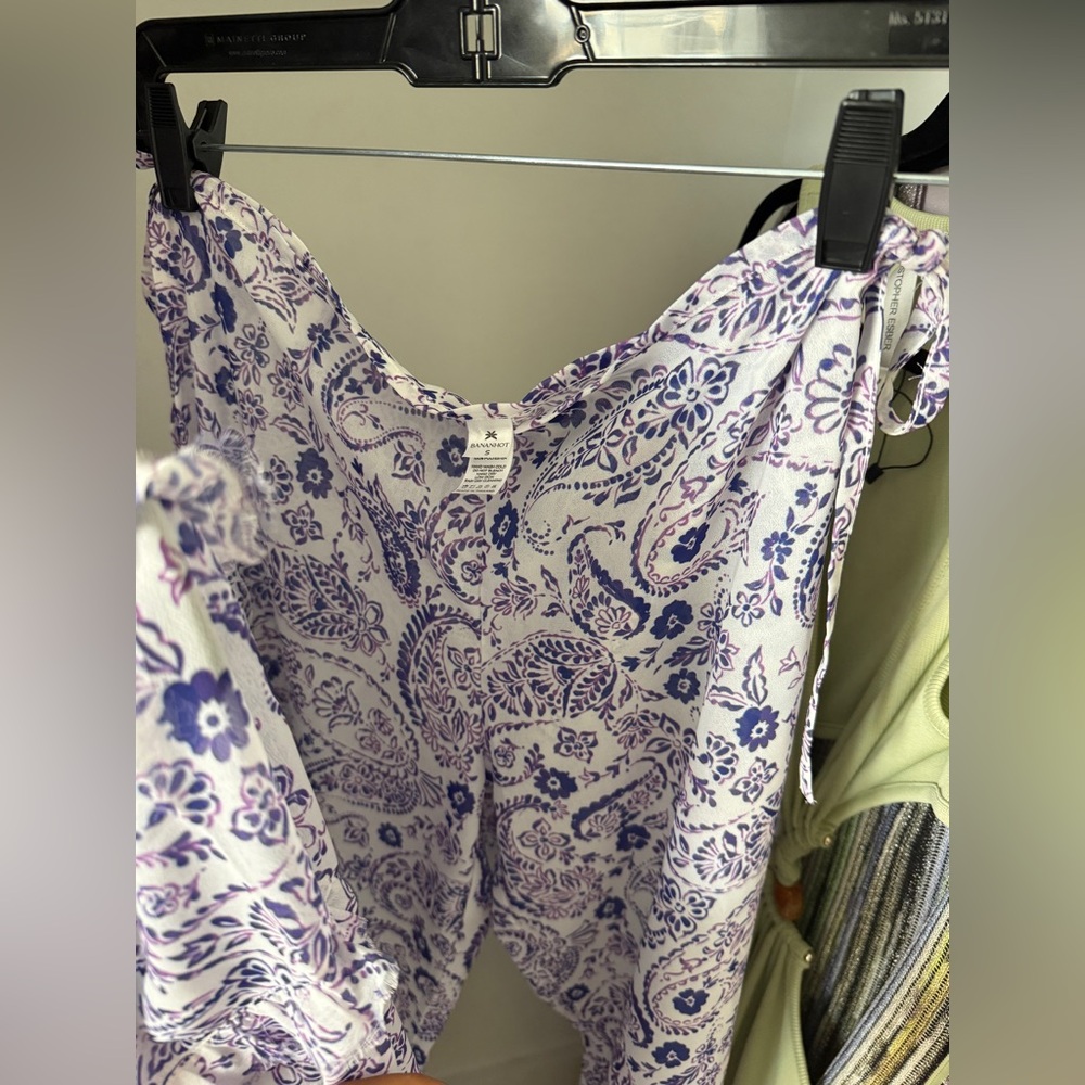 Lilac Paisley Tie-Front Bikini Cover-Up Set - Picture 4 of 4